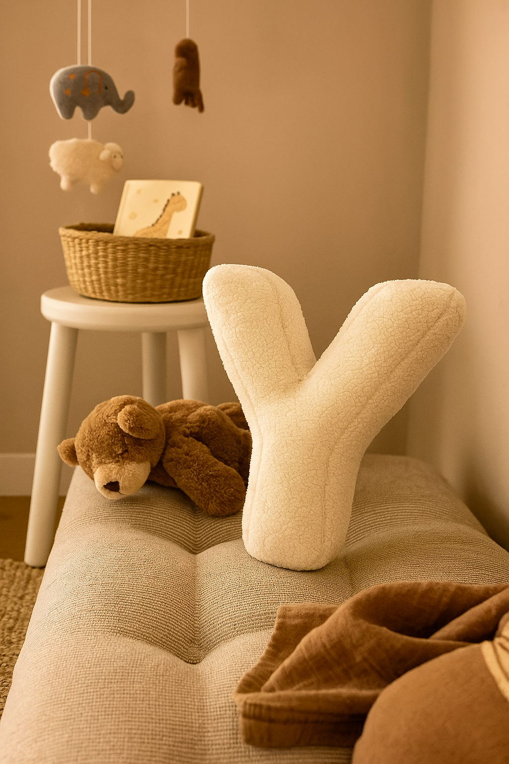 Teddy Letter Kussen Y